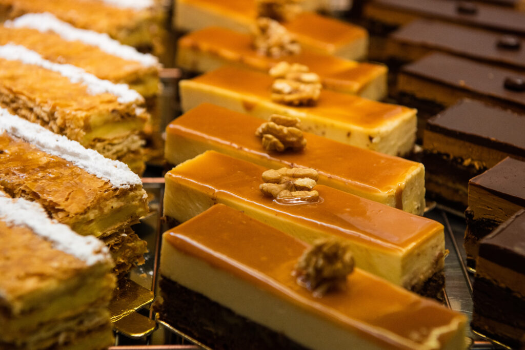 Close up French pastry